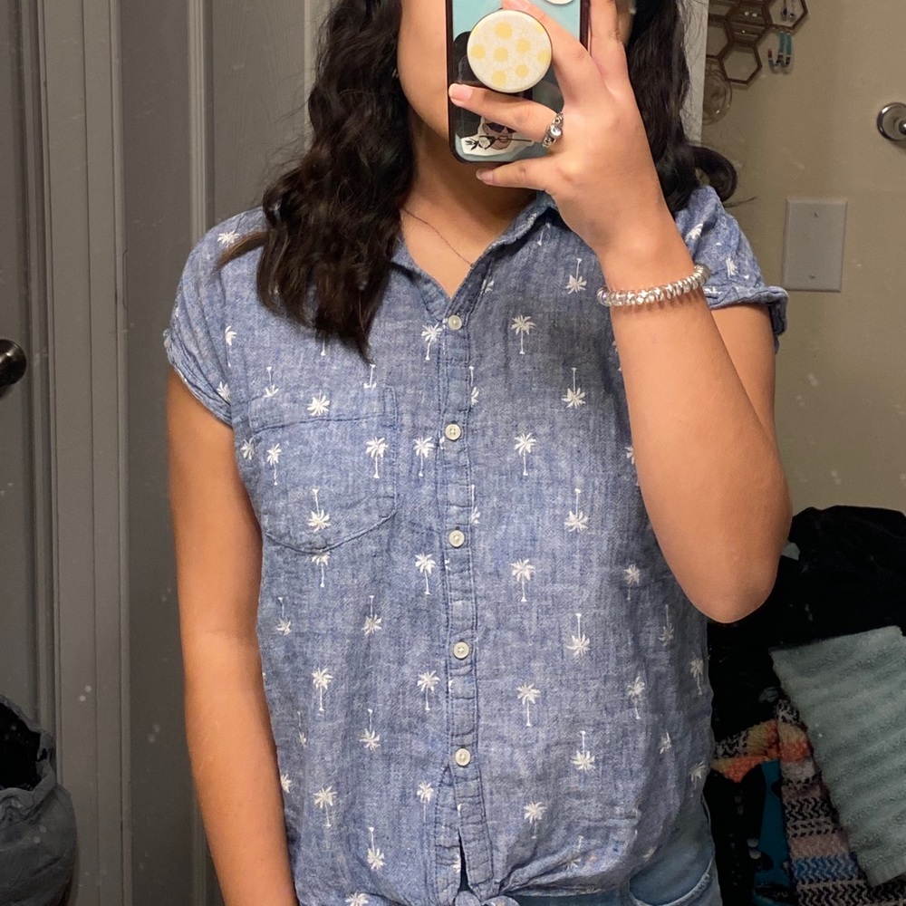Tie Front Button Up